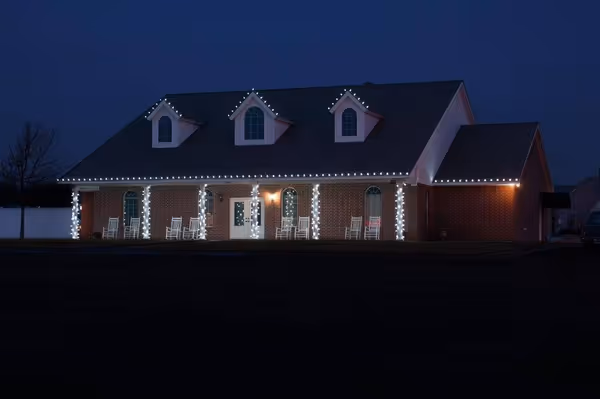 North Texas Christmas Lights Installed Whites Funeral Home Bowie Texas
