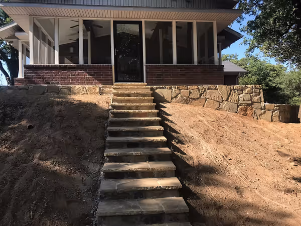 North Texas Outdoor Construction Steps 042